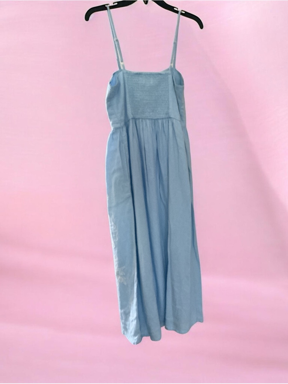 Women's Sleeveless Cutwork Midi Sundress - Universal Thread™ Light Blue - Picture 5 of 7